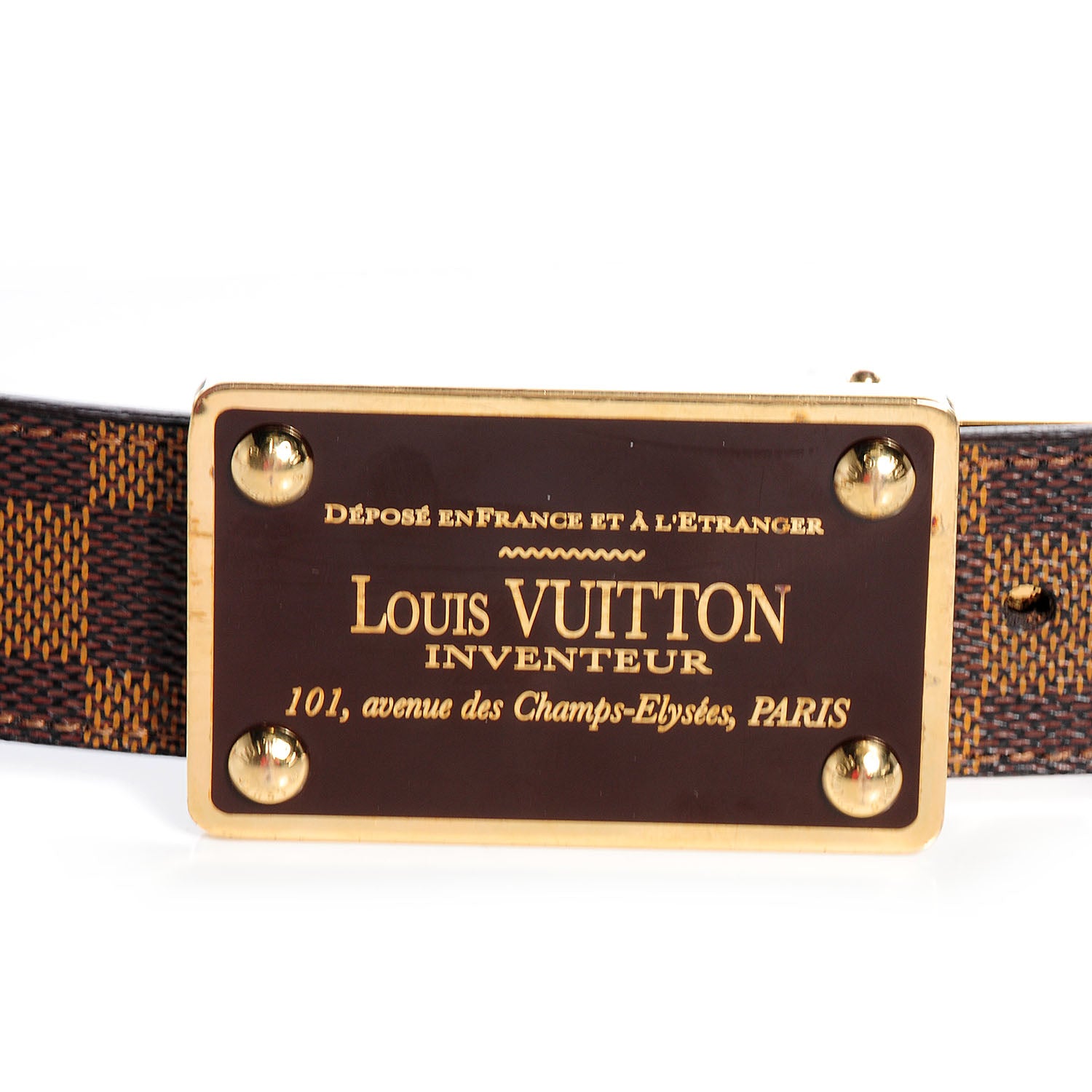 Louis Vuitton Damier Ebene Inventeur Belt 95 38 3 of 4