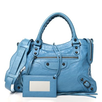 Balenciaga Agneau Classic Hardware Town Bleu Indigo 3 of 12