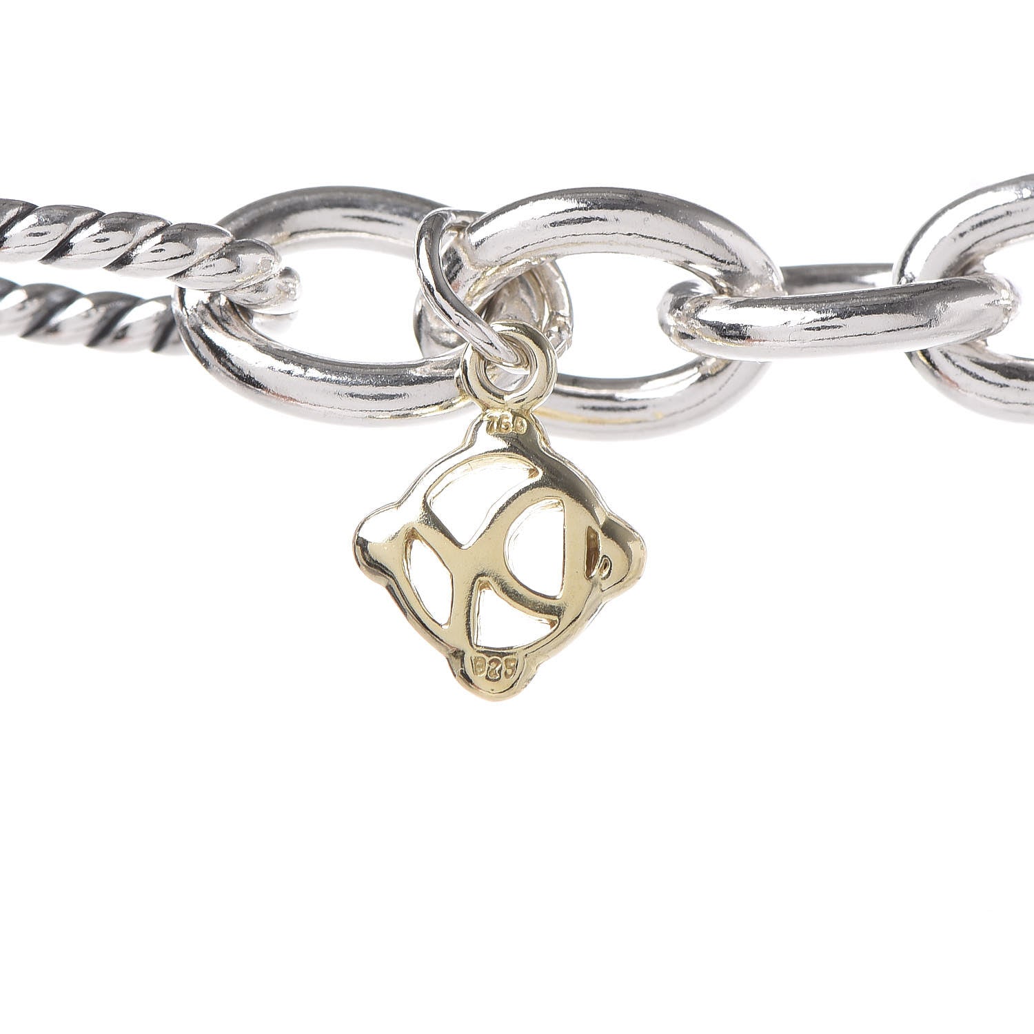 David Yurman Sterling Silver Figaro Chain Necklace 4 of 4
