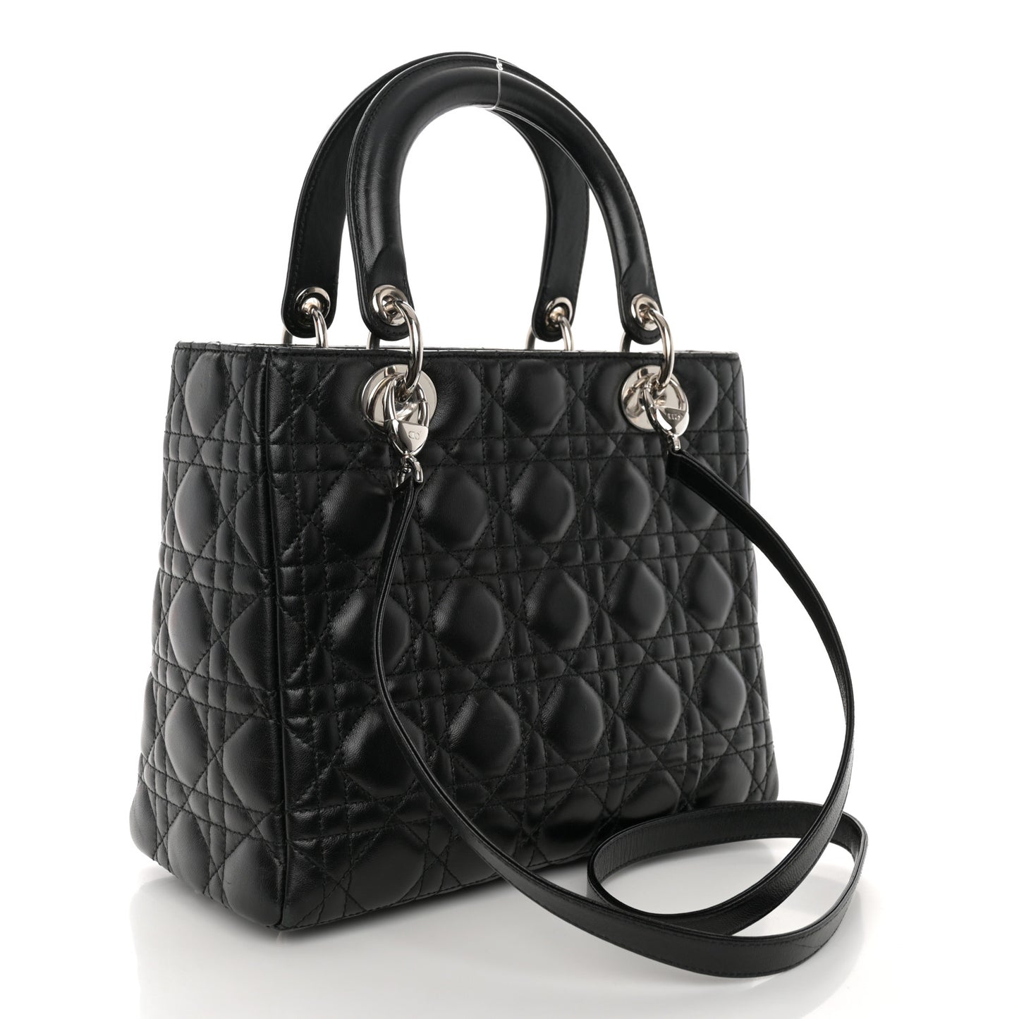Lambskin Cannage Medium Lady Dior Black
