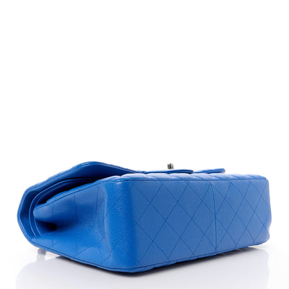 Chanel Caviar Quilted Jumbo Double Flap Bright Blue 4 of 11