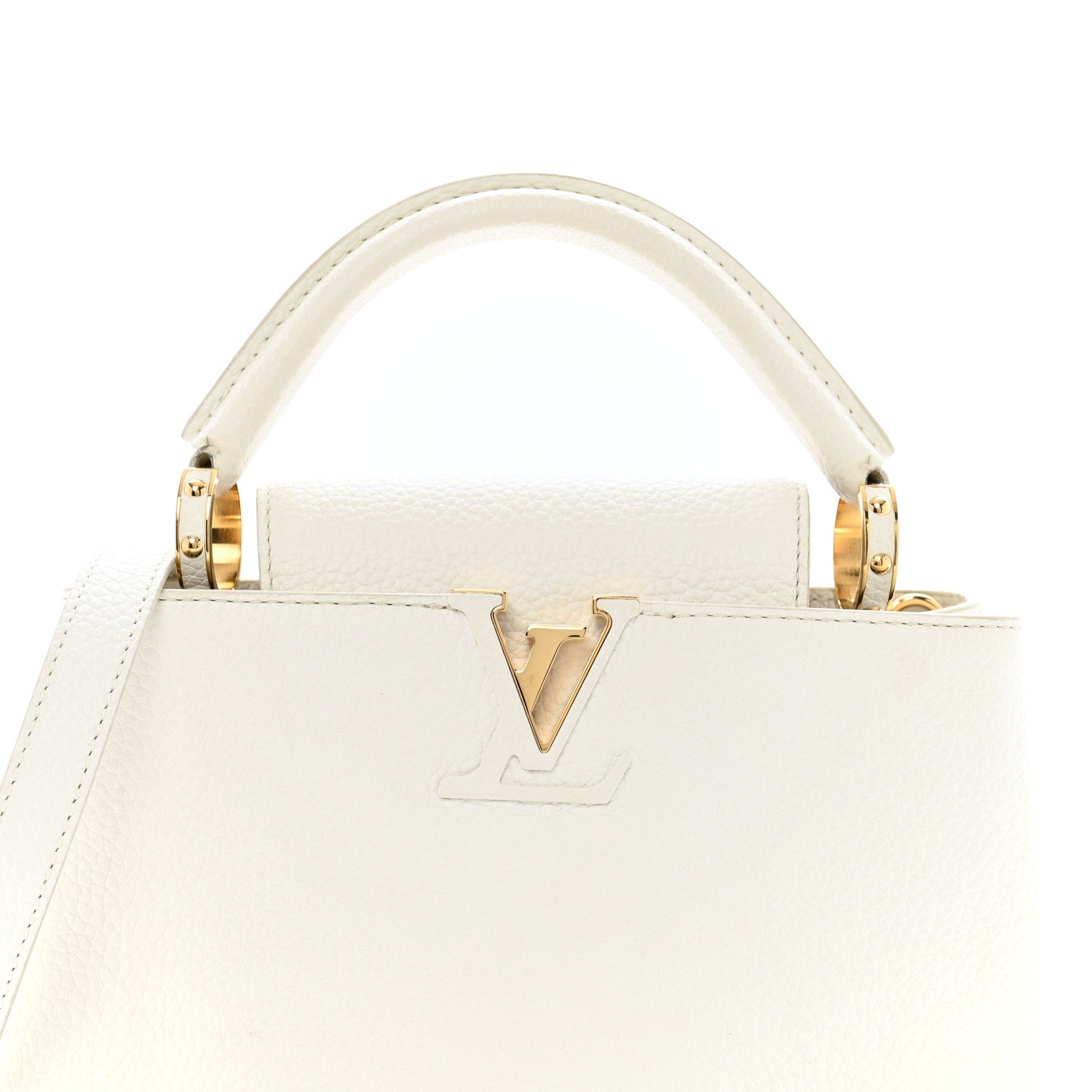 Louis Vuitton Taurillon Capucines BB Blanc Casse 8 of 14