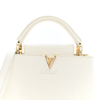 Louis Vuitton Taurillon Capucines BB Blanc Casse 8 of 14