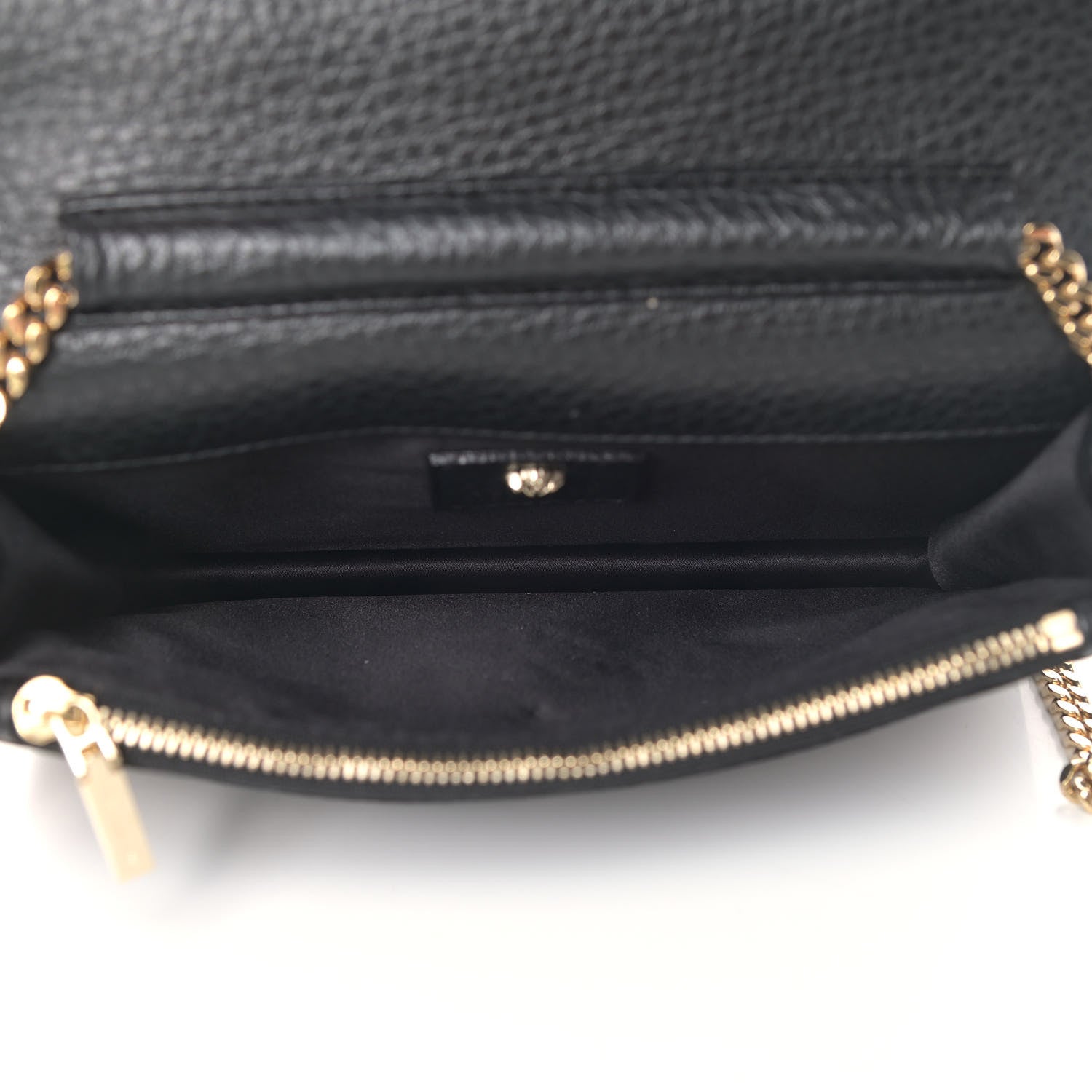 Versace Grained Calfskin Medusa Evening Clutch Bag Black 4 of 6