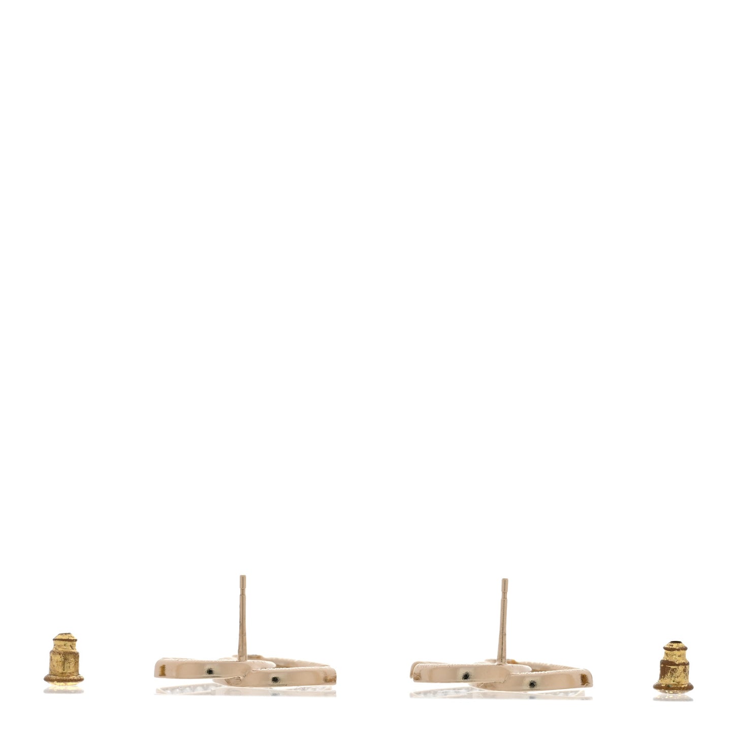 Crystal Large CC Earrings Gold