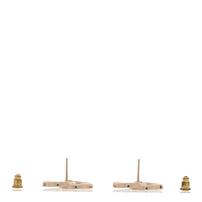 Chanel Crystal Large CC Earrings Gold 3 of 5