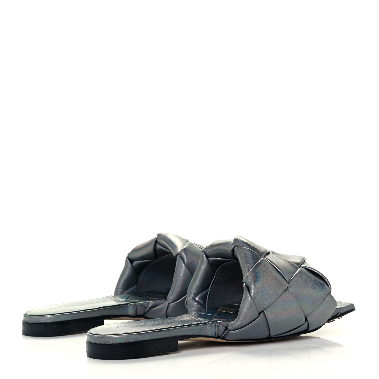 Bottega Veneta Laser Nappa Maxi Intrecciato Lido Flat Sandals 38 Oyster 4 of 9