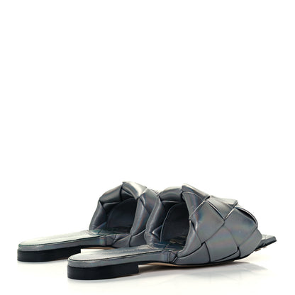 Bottega Veneta Laser Nappa Maxi Intrecciato Lido Flat Sandals 38 Oyster 4 of 9