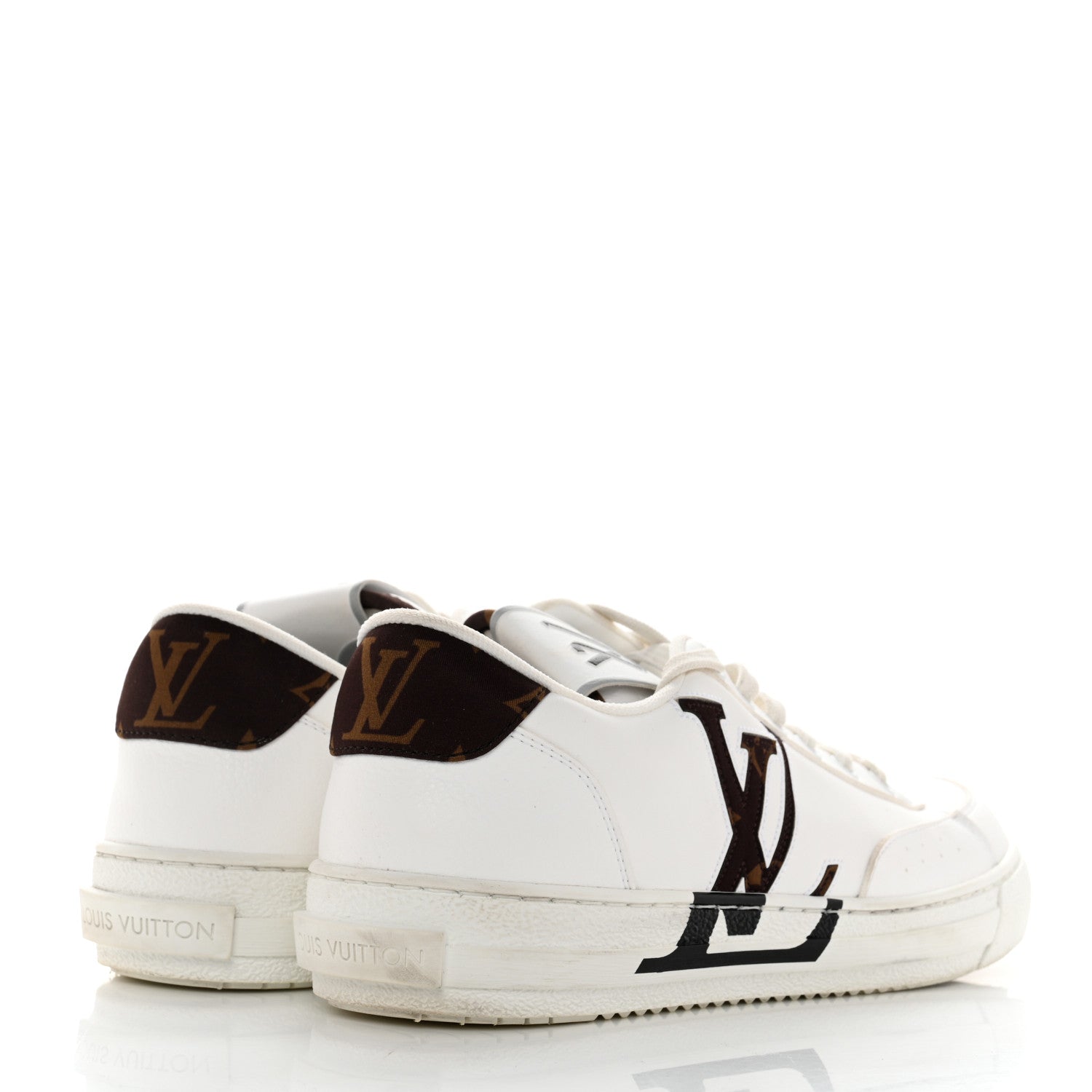 Louis Vuitton Charlie Sneakers 37 White Cacoa Brown 4 of 9