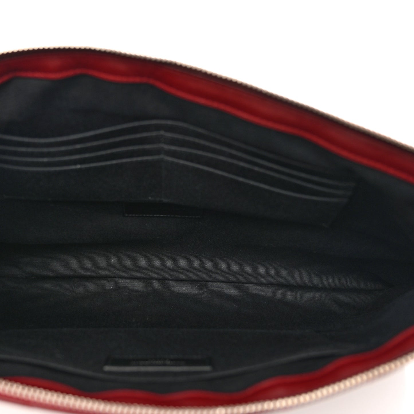 Calfskin Matelasse Chevron Monogram Document Holder Rouge Legion