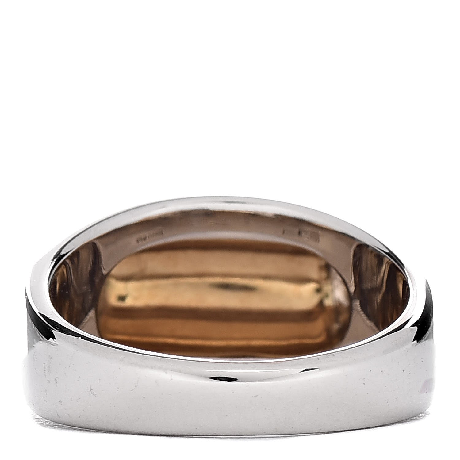 Bulgari 18K White Yellow Gold Tronchetto Ring 51 5.75 4 of 6
