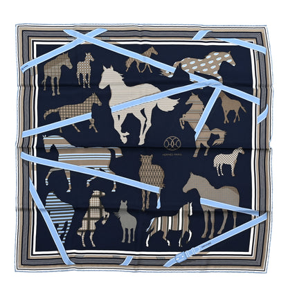 Hermes Silk Cotton Clan Equestre Scarf 70 1 of 5