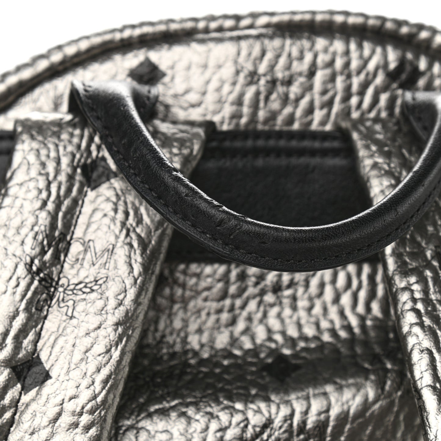 Metallic Visetos Medium Stark Backpack Silver Black