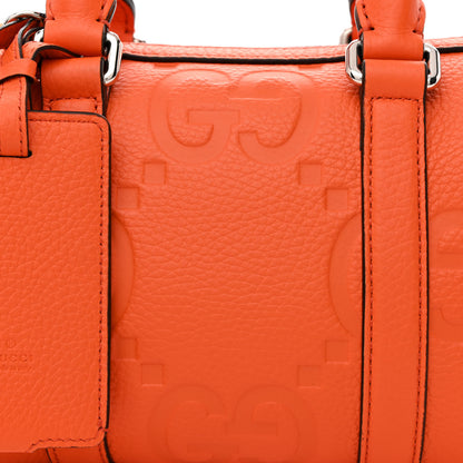 Gucci Piuma Calfskin Jumbo GG Embossed Mini Duffle Bag Good Orange 8 of 10