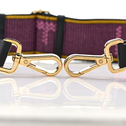 Fendi Cannete Ribbon Poly Vitello Century Logo Adjustable Strap You Lollipop Limon Black 5 of 5