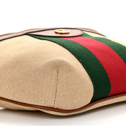 Gucci Vintage Canvas Web Belt Bag Sand Cuir 9 of 10