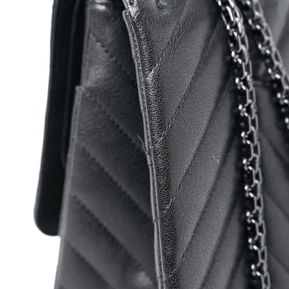 Chanel Sheepskin Chevron Quilted 2.55 Reissue 227 Flap So Black 13 of 15