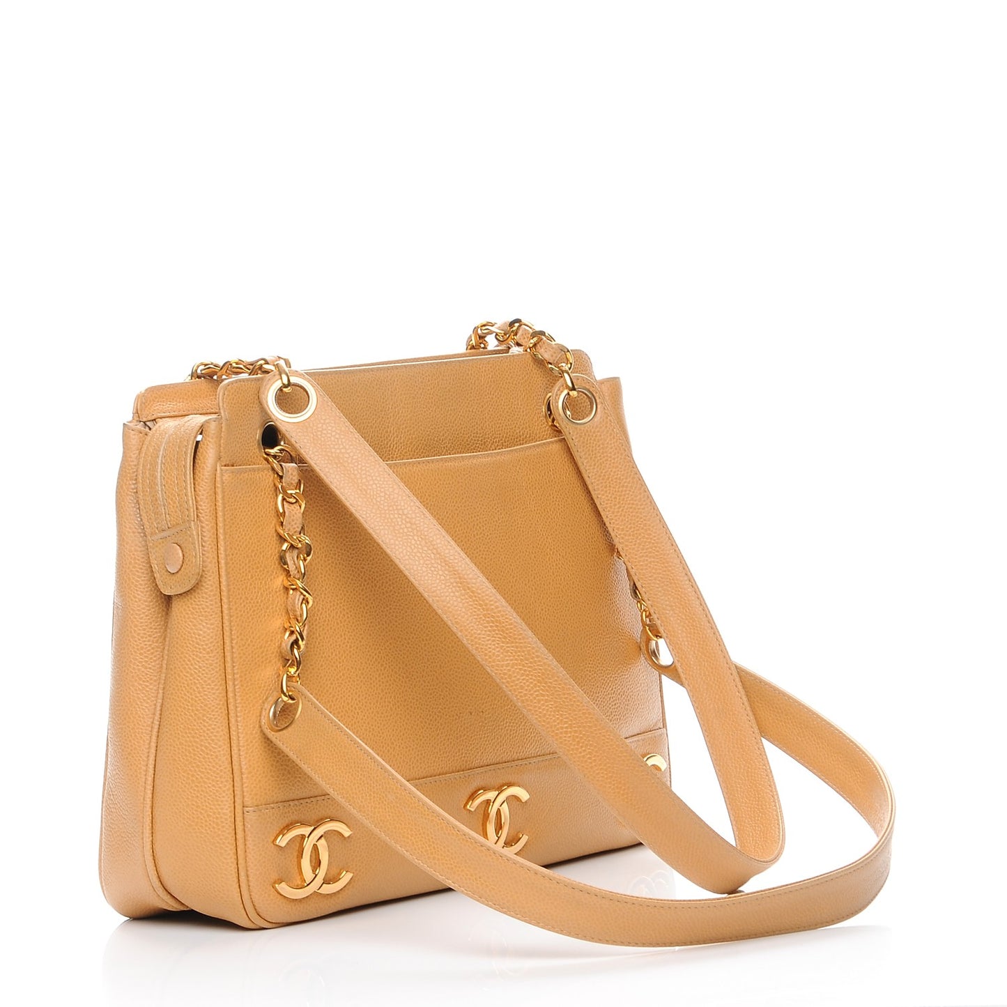 Caviar Shoulder Bag Beige