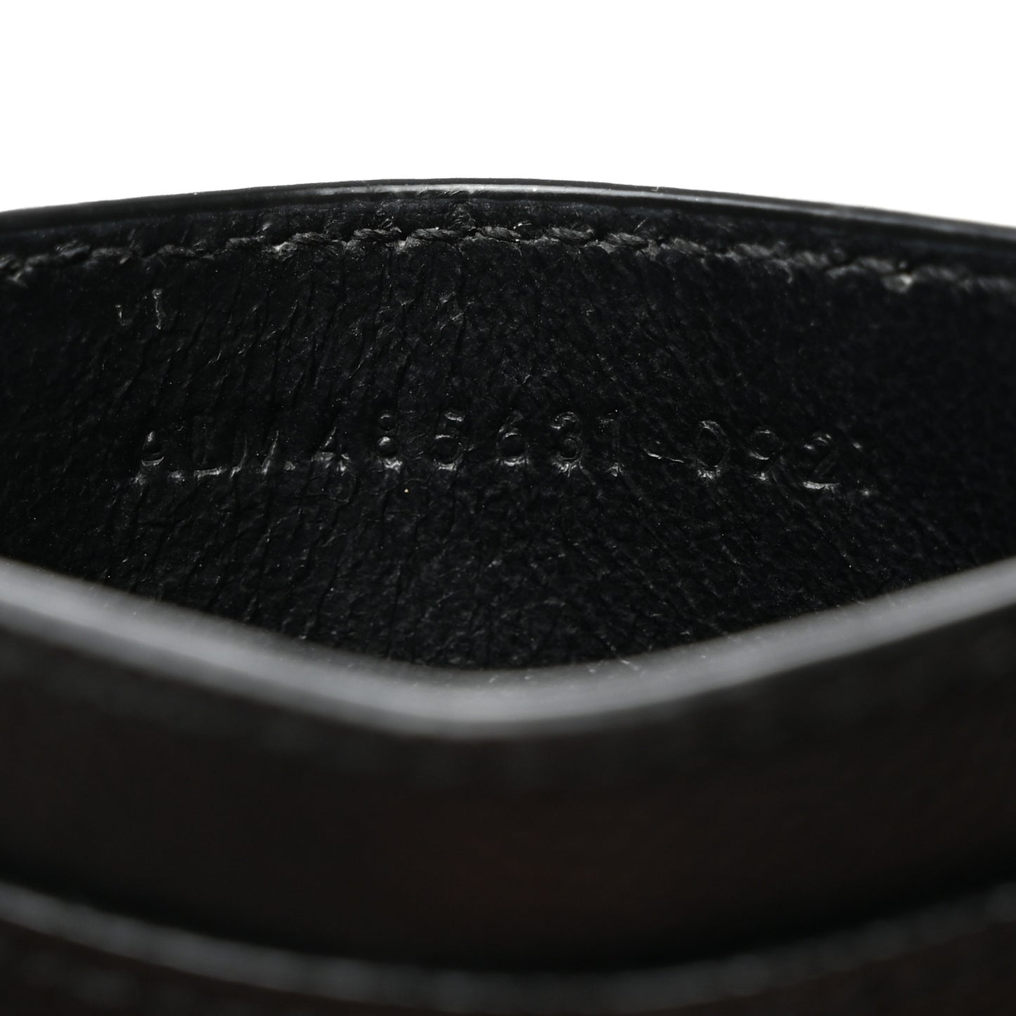 Grain De Poudre Monogram Credit Card Case Black