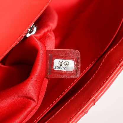 Chanel Lambskin Quilted Easy Carry Jumbo Flap Red 8 of 9