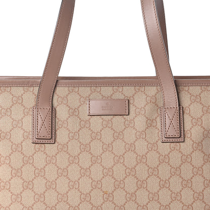 Gucci GG Supreme Monogram Medium Zippered Shopping Tote Winter Rose 13 of 13
