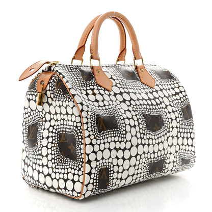 Louis Vuitton Monogram Kusama Town Speedy 30 White 3 of 12