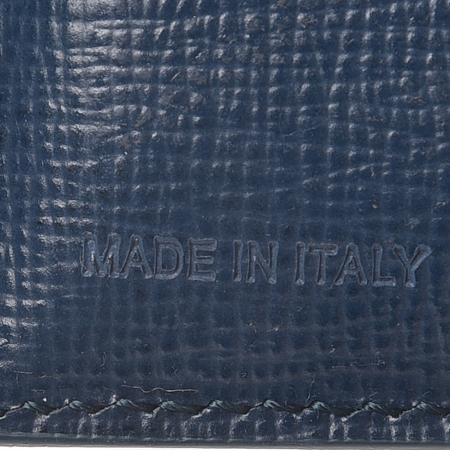 London Grainy Calfskin Bernie Credit Card Case Mineral Blue