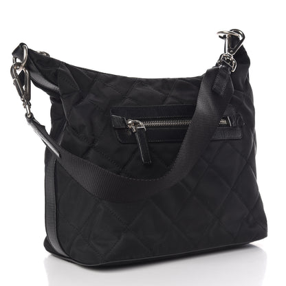 Prada Nylon Tessuto Impuntu Quilted Shoulder Bag Black 3 of 11