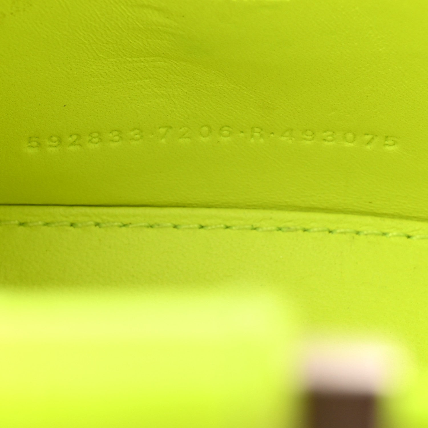Balenciaga Shiny Calfskin Crocodile Embossed Hourglass Top Handle Bag XS Fluo Yellow 7 of 20