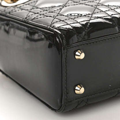 Christian Dior Patent Cannage Mini Lady Dior Black 8 of 9