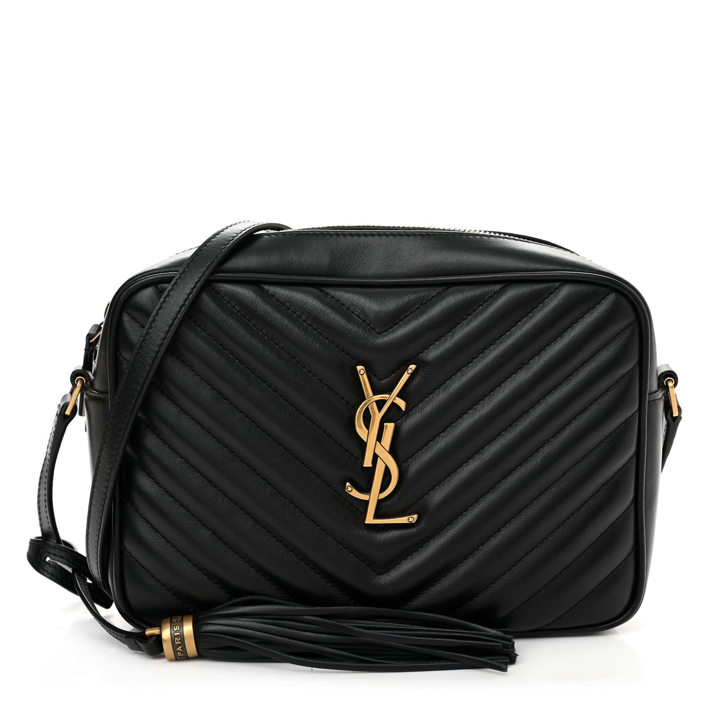 Calfskin Matelasse Monogram Lou Camera Bag Black