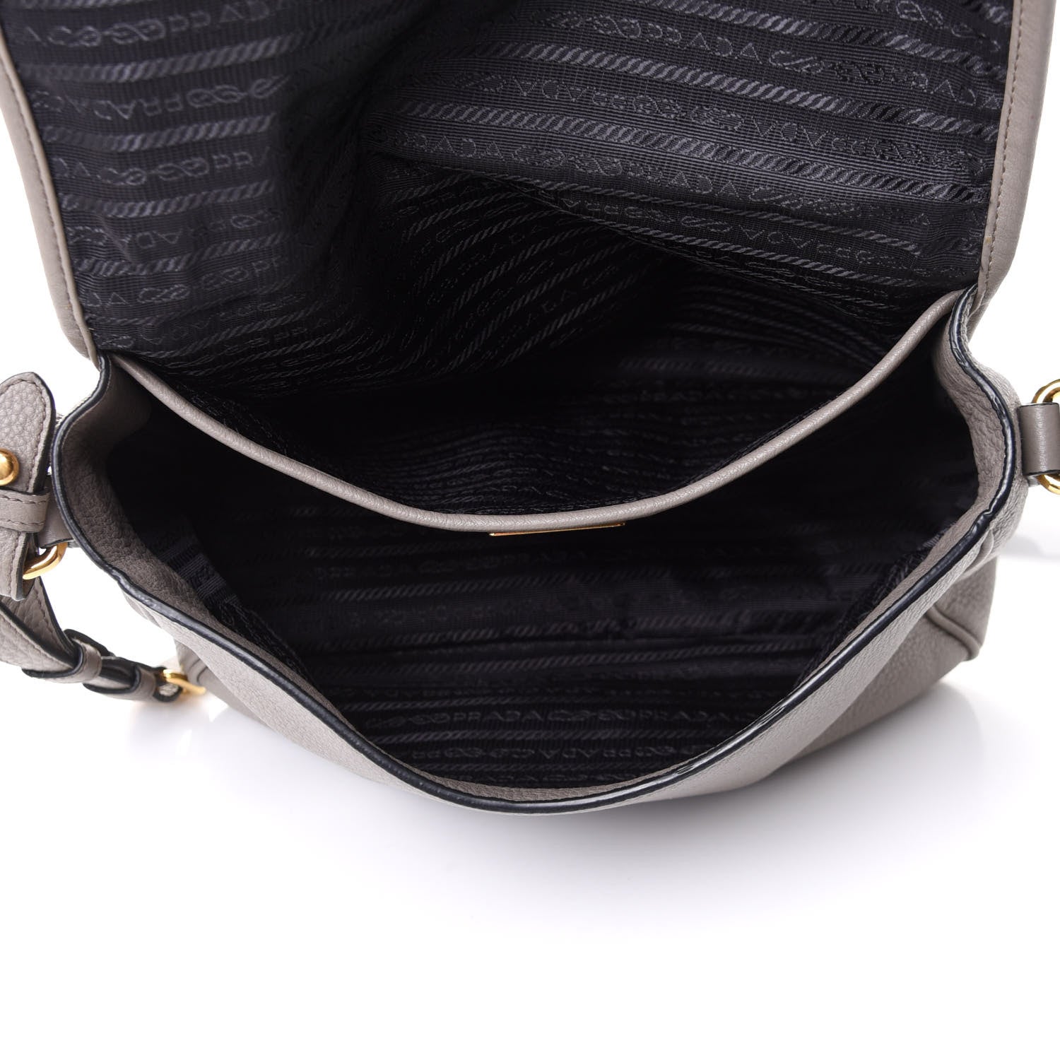 Prada Vitello Phenix Crossbody Bag Argilla 4 of 4