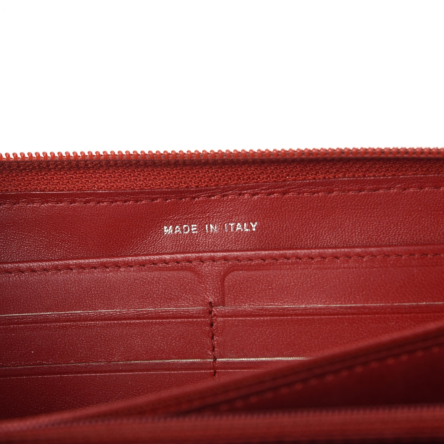 Chanel Lambskin Camellia Embossed Zip Around Large Gusset Wallet Red 6 of 14