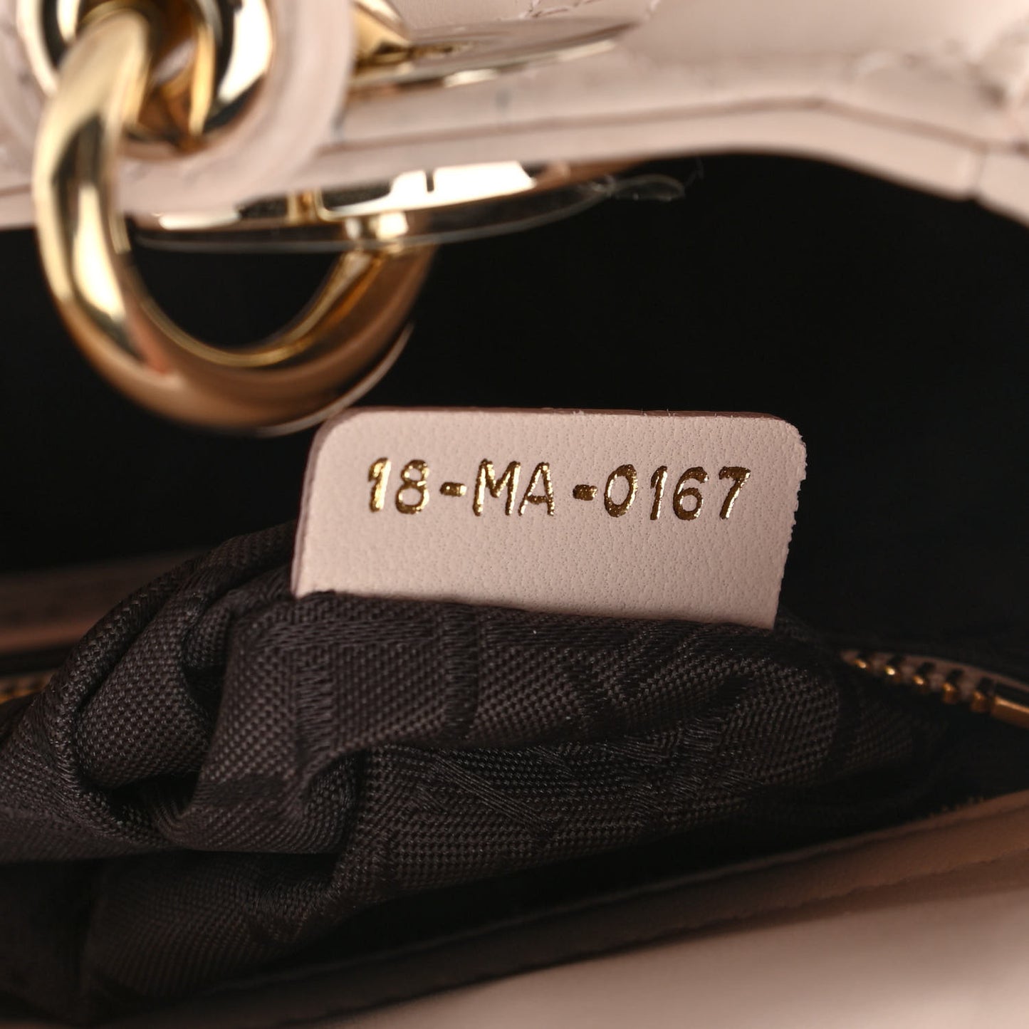 Lambskin Cannage Small Lucky Badges My Lady Dior Pink