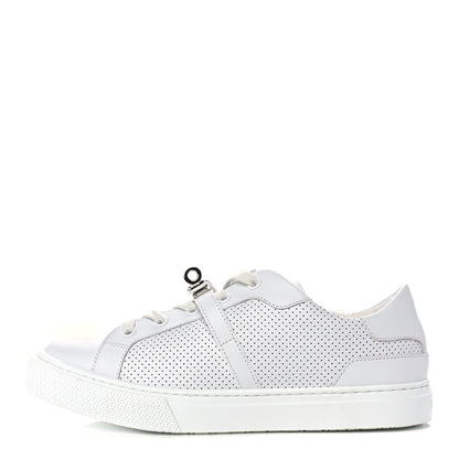 Hermes Calfskin Perforated Day Sneakers 37 White 1 of 9
