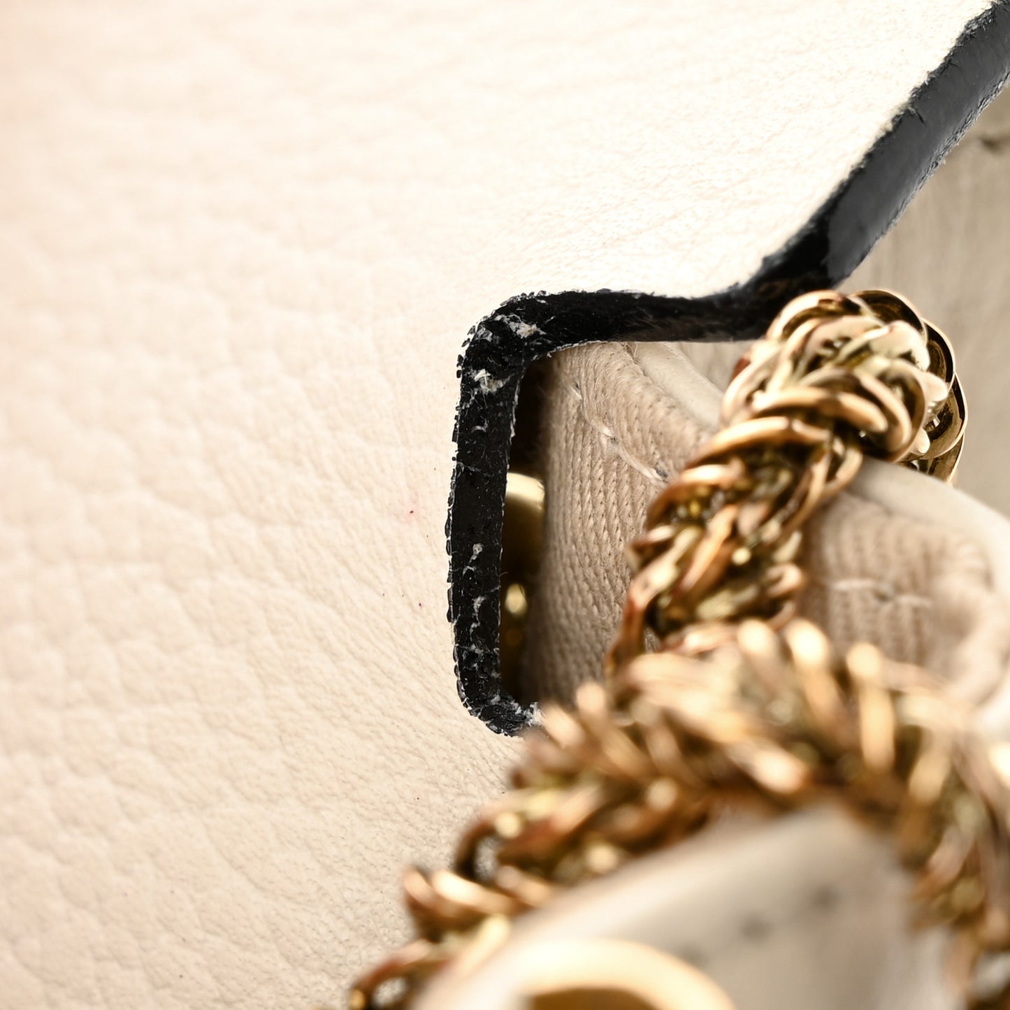 Grained Calfskin Medium Sally Flap Bag Cream