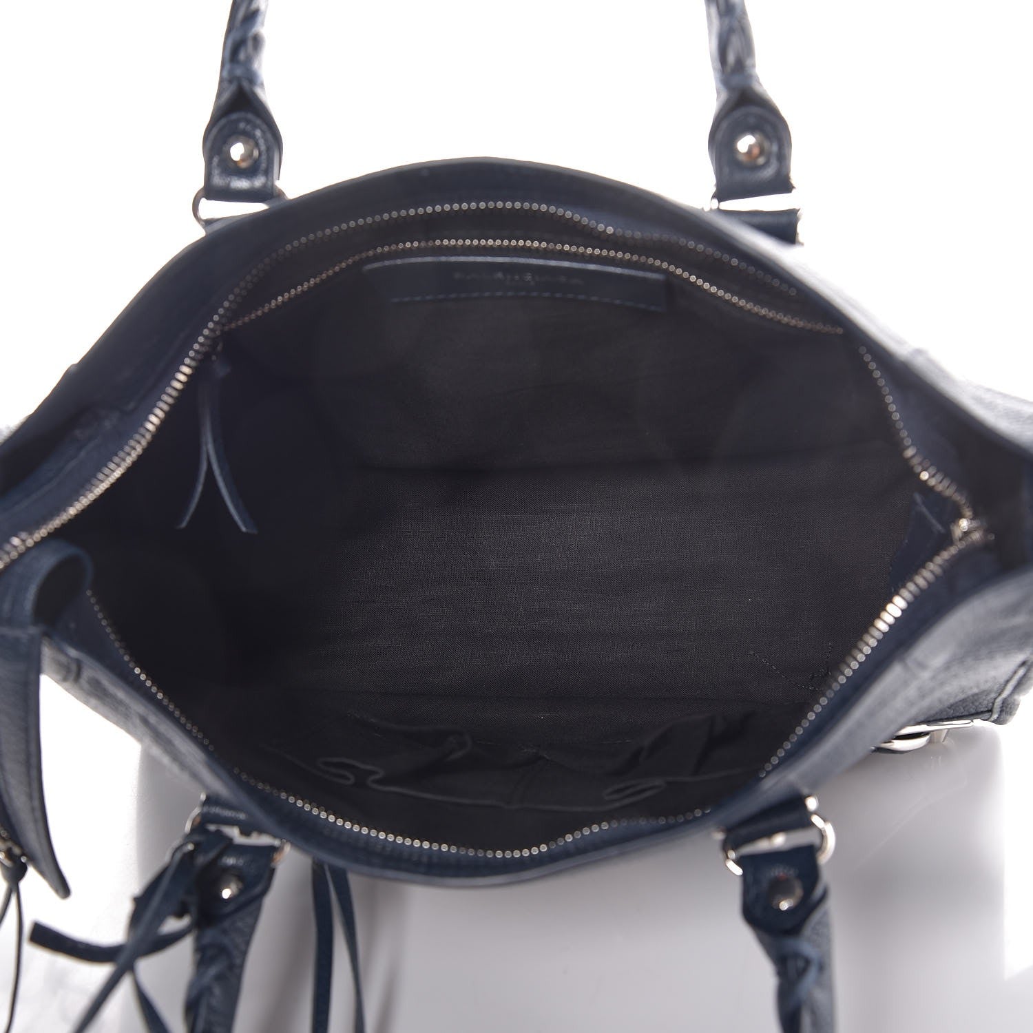 Balenciaga Chevre Silver Metallic Edge Hardware S City Bleu de Minuit 5 of 7