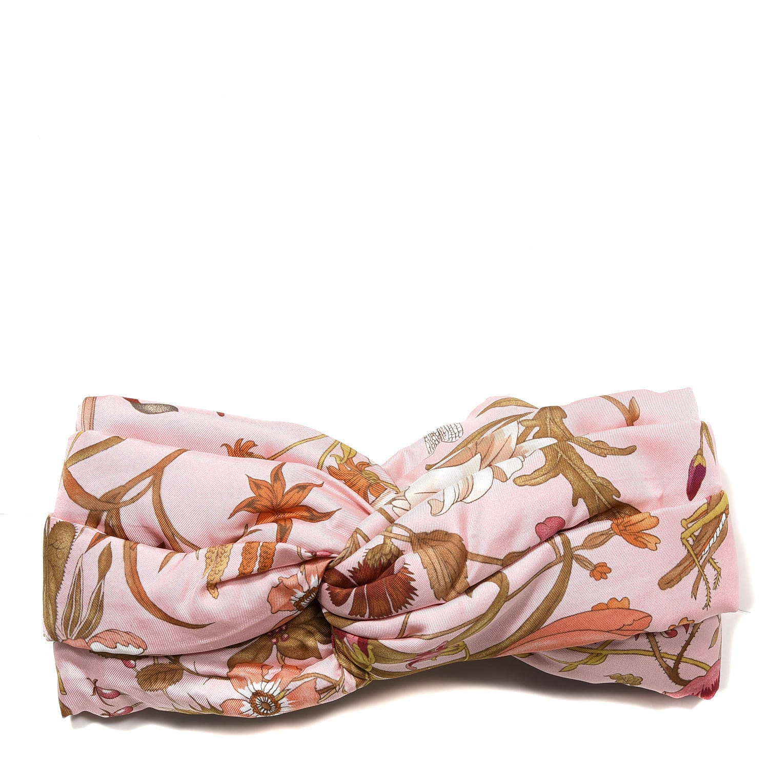 Gucci Silk Flora Print Headband M Pink 1 of 3