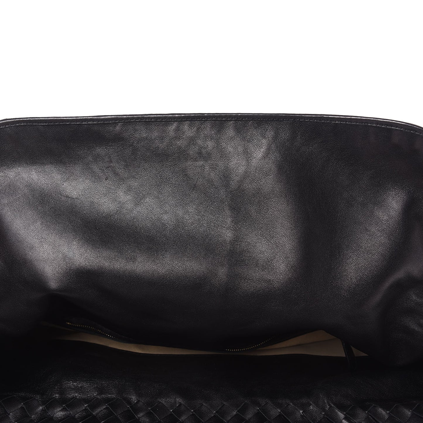 Nappa Intrecciato Flap Shoulder Bag Black