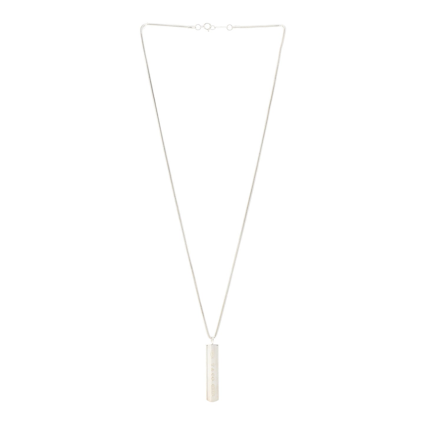 Sterling Silver 1837 Bar Pendant Necklace