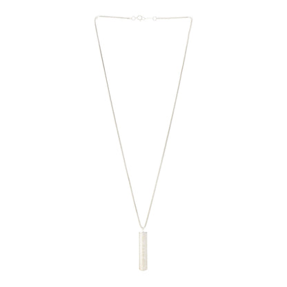 Tiffany Sterling Silver 1837 Bar Pendant Necklace 3 of 7