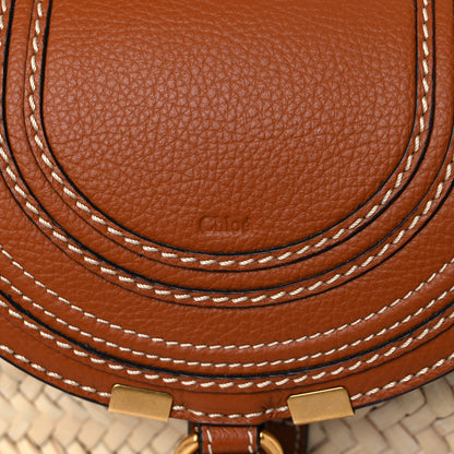 Chloe Raffia Calfskin Marcie Basket Tan 6 of 13