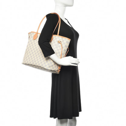 Louis Vuitton Damier Azur Neo Neverfull MM Rose Ballerine 2 of 16