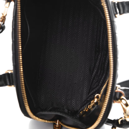 Prada Soft Calfskin Impunture Diagramme Promenade Tote Black 6 of 7