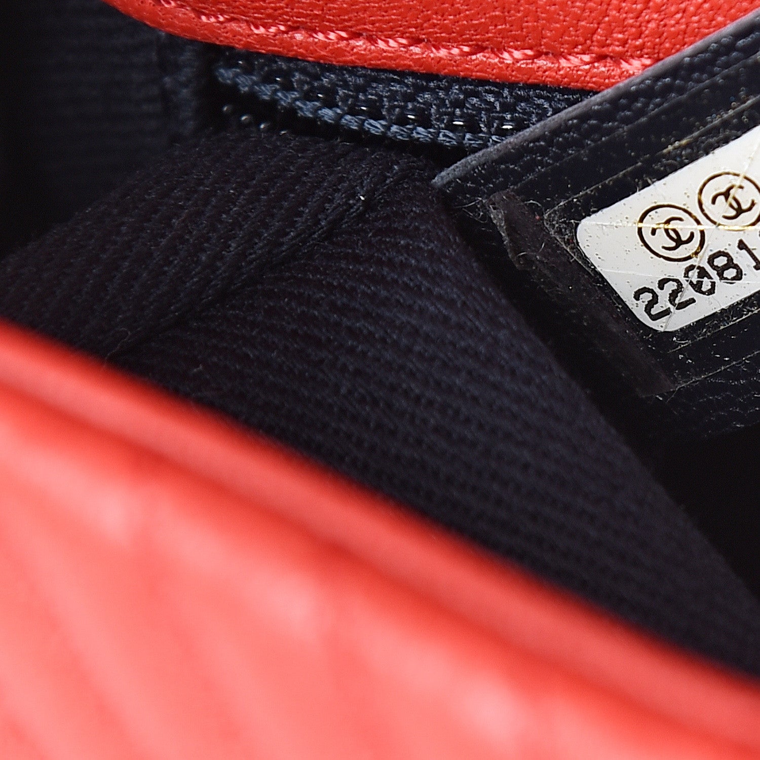 Chanel Calfskin Surpique Chevron Small Flap Red 6 of 8
