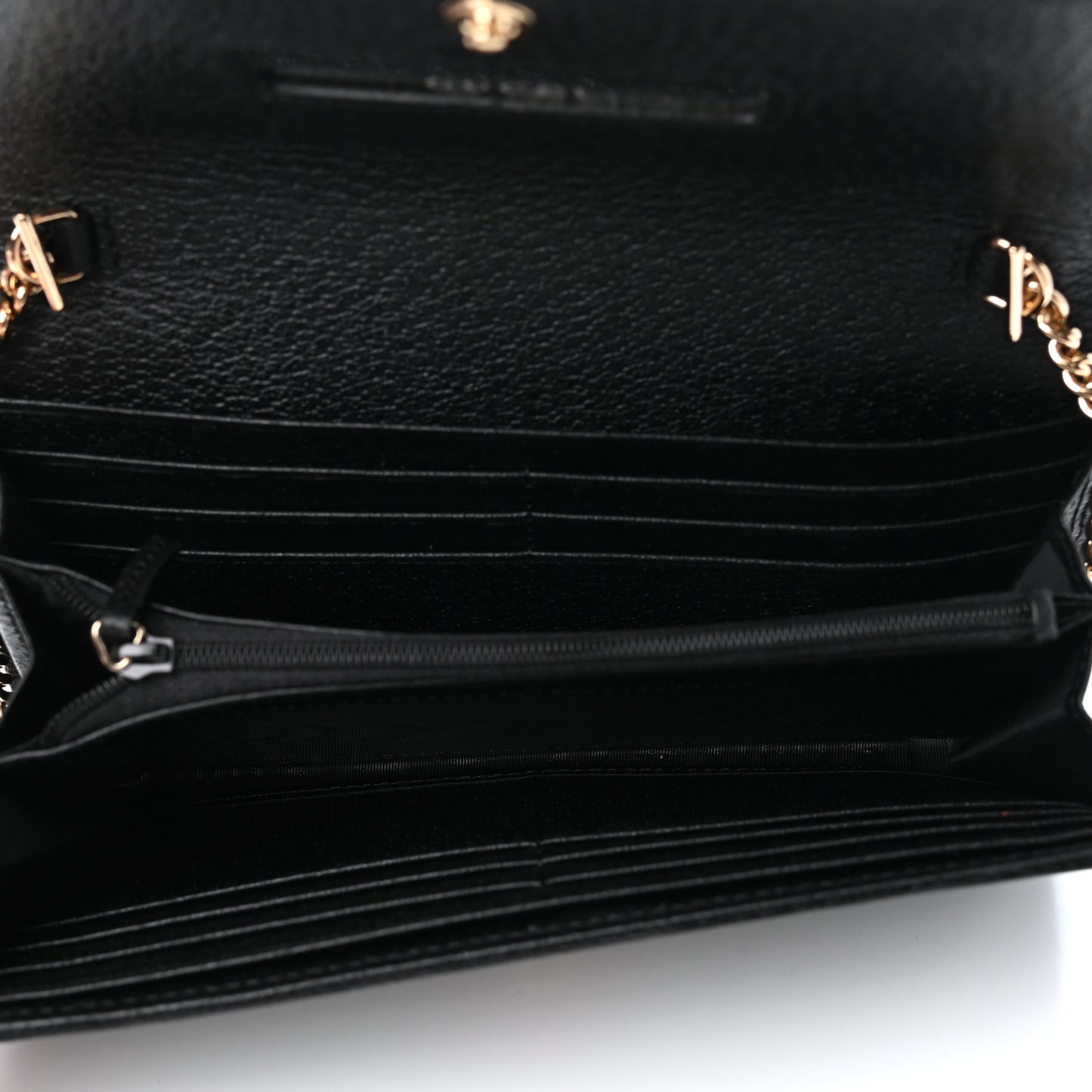 Calfskin Web Ophidia Wallet On Chain Black