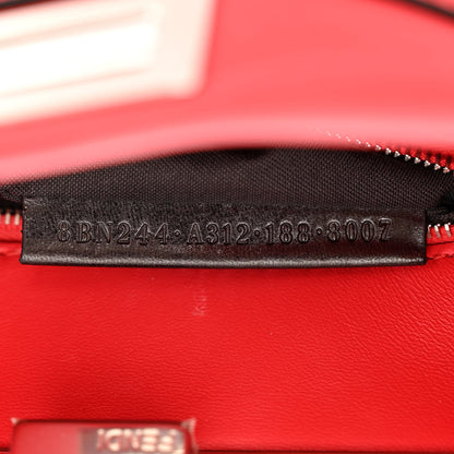 Fendi Vitello Seta Century Nappa Whipstitch Mini Peekaboo Iconic Satchel Fiamma 8 of 12