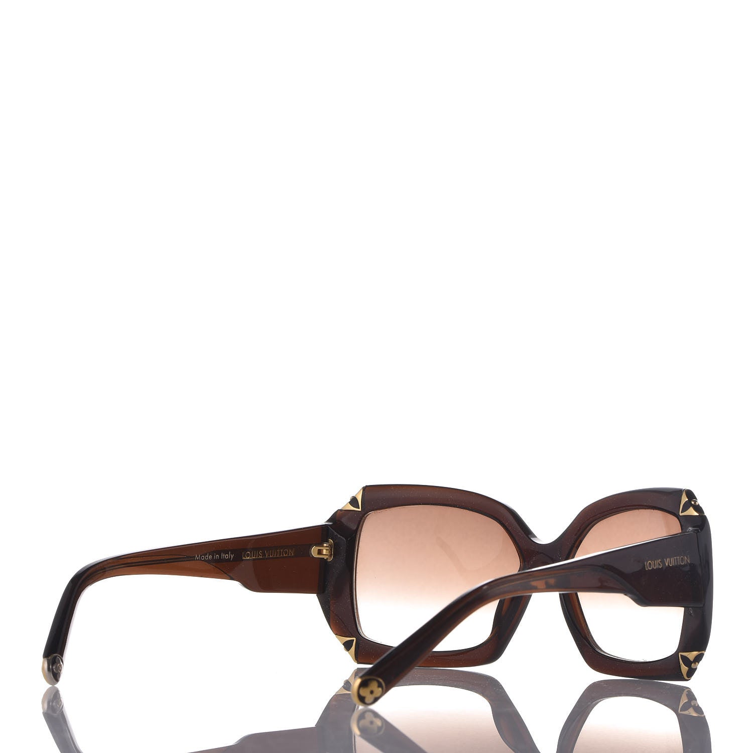 Louis Vuitton Hortensia Cat Eye Sunglasses Z0366W Brown Glitter 4 of 6