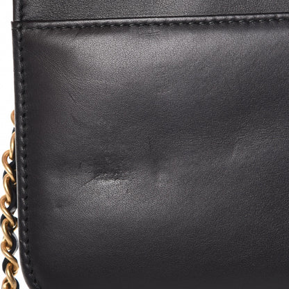 Chanel Calfskin Caviar Chevron Quilted Mixed Boy Wallet On Chain WOC Black 10 of 10