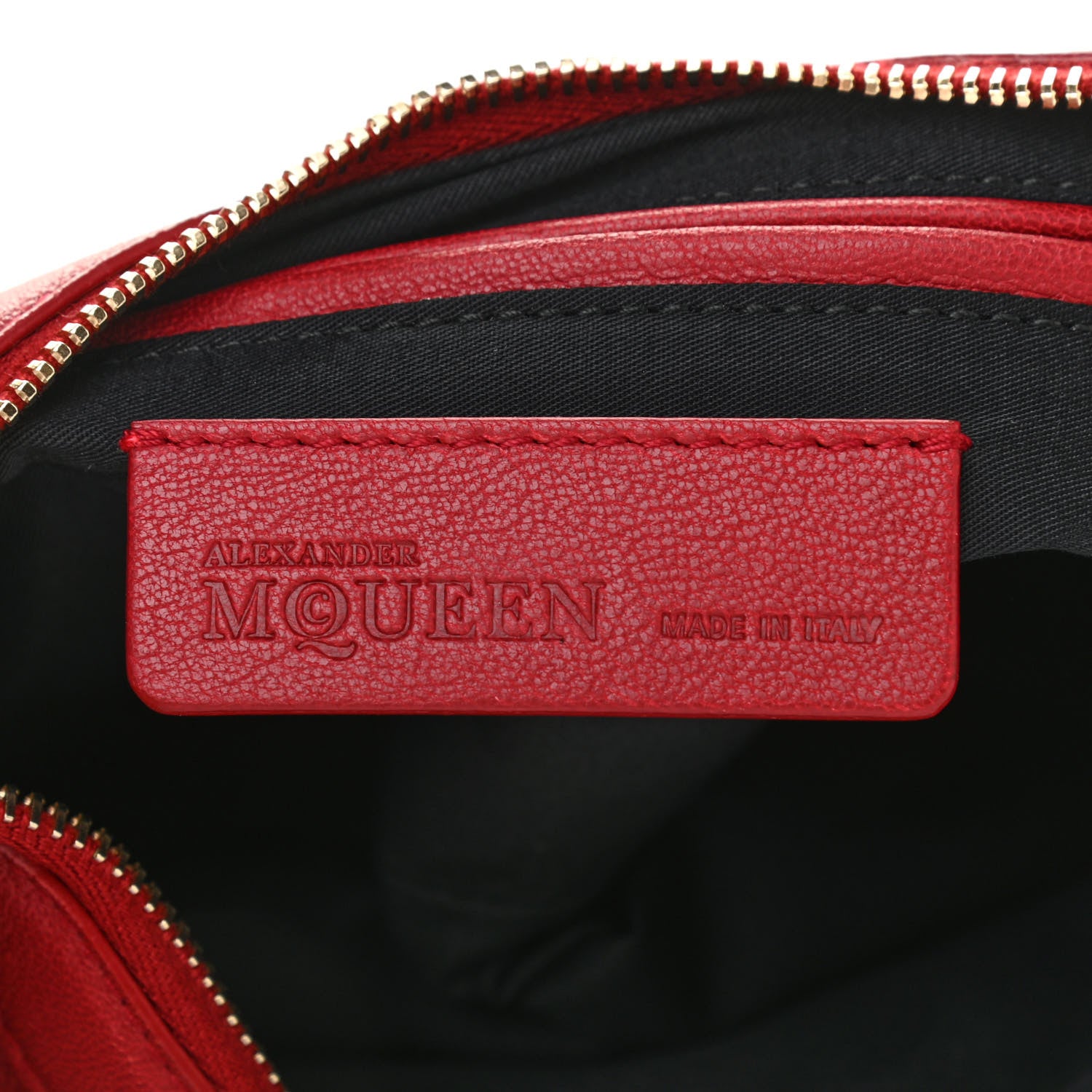 Alexander McQueen Calfskin De Manta Clutch Red 6 of 12